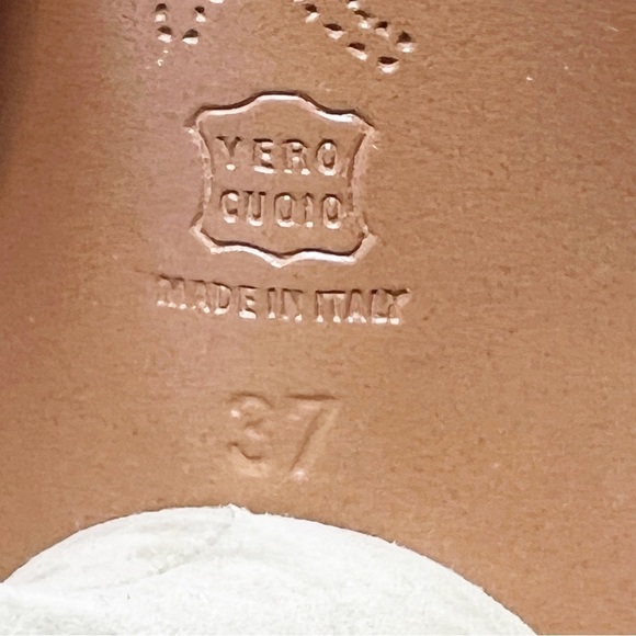 Marni Stiletto Heel w/Platform Front/Cutouts/ Ecru Beige Suede- Size 37 (6.5/7) - Picture 6 of 7